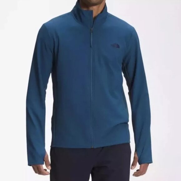 The North Face Treadway Hybrid with Futurefleece Full Zip Jacket Navy Dark Blue - Picture 2 of 13